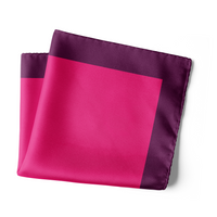 Chokore Chokore Bright Pink Dual Color Silk Pocket Square - Solid Range