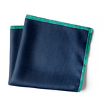 Chokore Chokore Blue & Green Pure Silk Pocket Square 