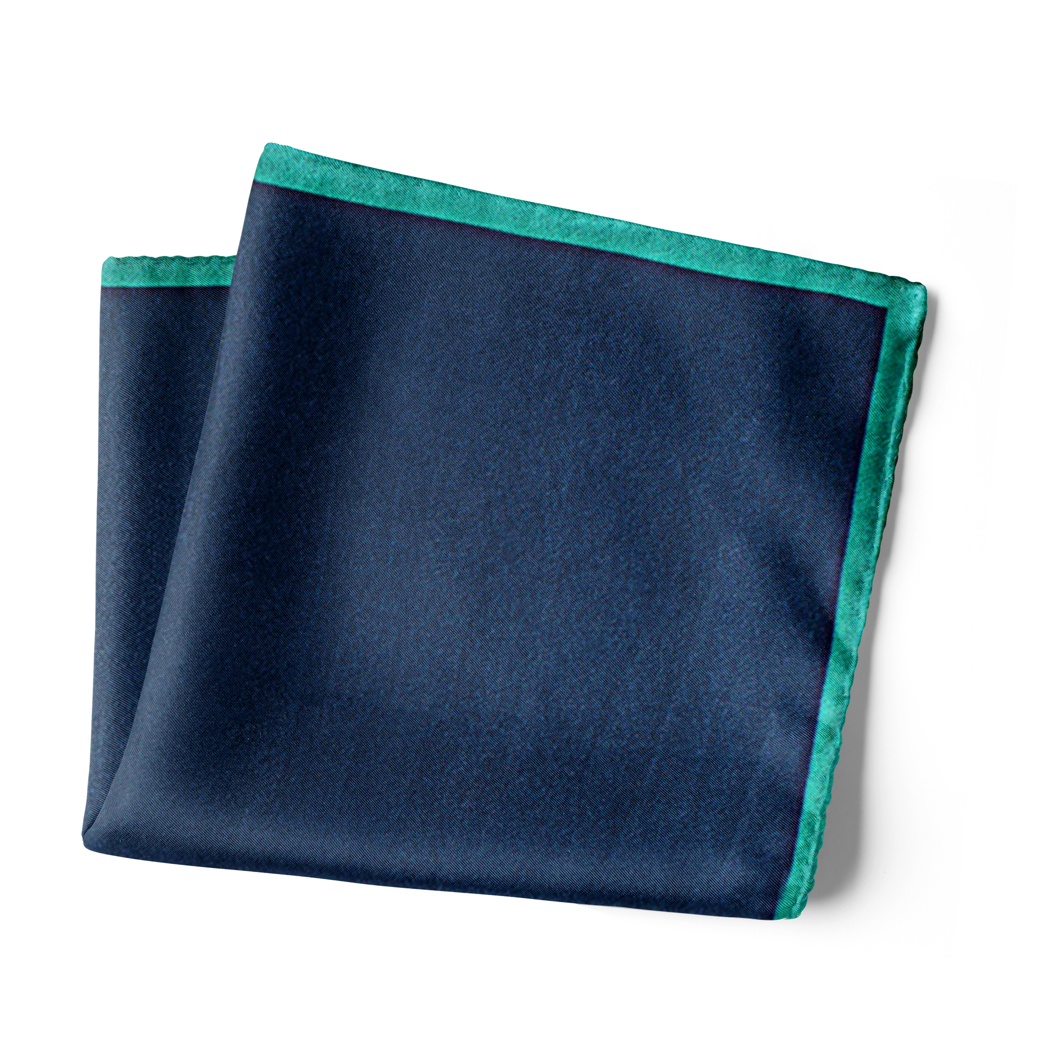 Chokore Blue & Green Pure Silk Pocket Square