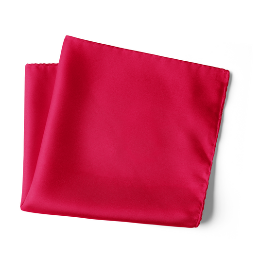 Chokore Teaberry Pure Silk Pocket Square, from the Solids Line