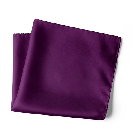 Chokore Deep Purple Pure Silk Pocket Square, from the Solids Line - Chokore Deep Purple Pure Silk Pocket Square, from the Solids Line