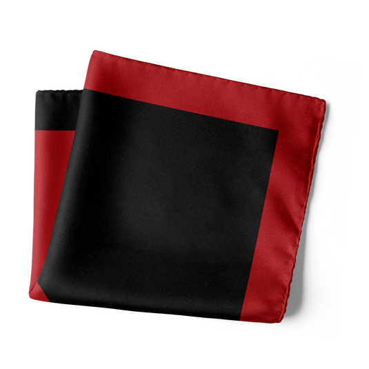 Chokore 2-in-1 Dark Grey & Wine Pink Silk Pocket Square from the Solids Line