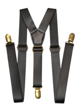 Chokore Chokore Circular Triangle Cufflinks (Burgundy) Chokore Y-shaped PU Leather Suspenders with Finger Clips (Black)
