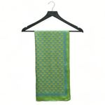 Chokore Printed Mehandi Green & Yellow Satin Silk Stole for Women 
