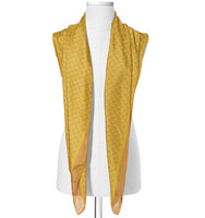 Chokore Printed Yellow & Magenta Satin Silk Stole for Women