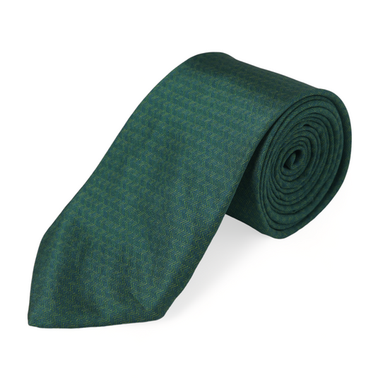Chokore Green Silk Necktie - Indian at Heart Collection