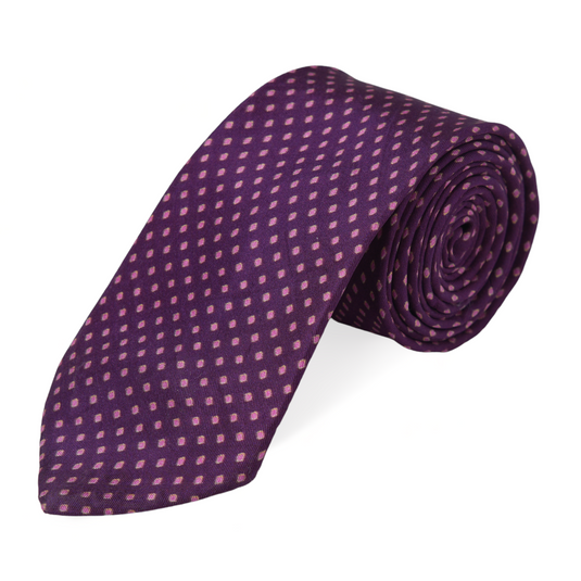 Chokore Purple & Rust Silk Necktie - Indian at Heart Collection