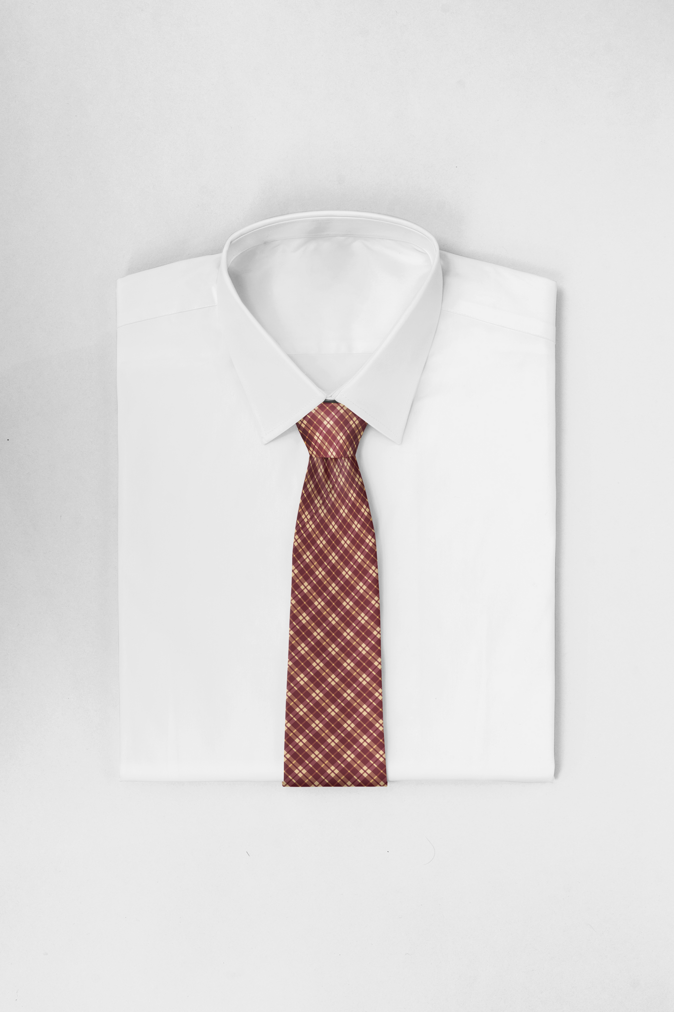 Chokore Brick Red Tartan Plaid Silk Necktie - Plaids Range