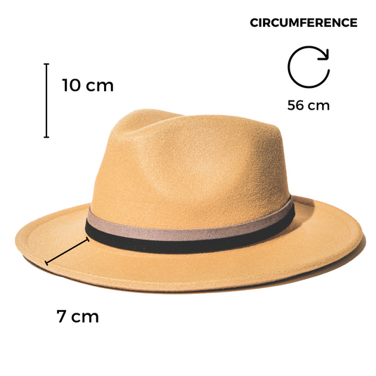 Chokore Vintage Fedora Hat (Beige)