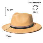 Chokore Chokore Fedora Hat with Dual Tone Band (Tan Brown) Chokore Vintage Fedora Hat (Beige)