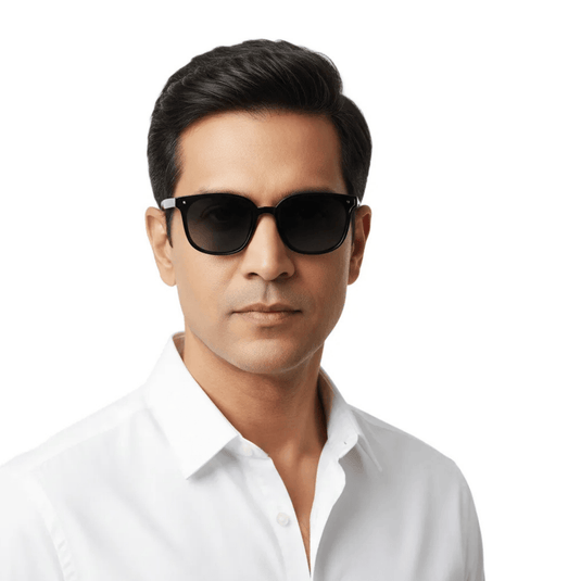 Chokore Stylish Folding Sunglasses with UV 400 Protection (Black)