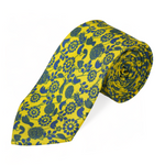 Chokore Lucknow Musings Pocket Square From Chokore Arte Collection Chokore Lemon Green & Blue Silk Tie - Indian at Heart line