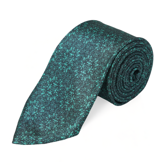 Chokore Cyan & Black  Silk Tie - Indian At Heart Collection
