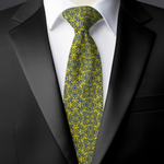 Chokore Lucknow Musings Pocket Square From Chokore Arte Collection Chokore Yellow & Blue Silk Tie - Indian At Heart range