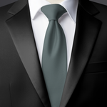 Chokore  Dark Grey color silk tie for men