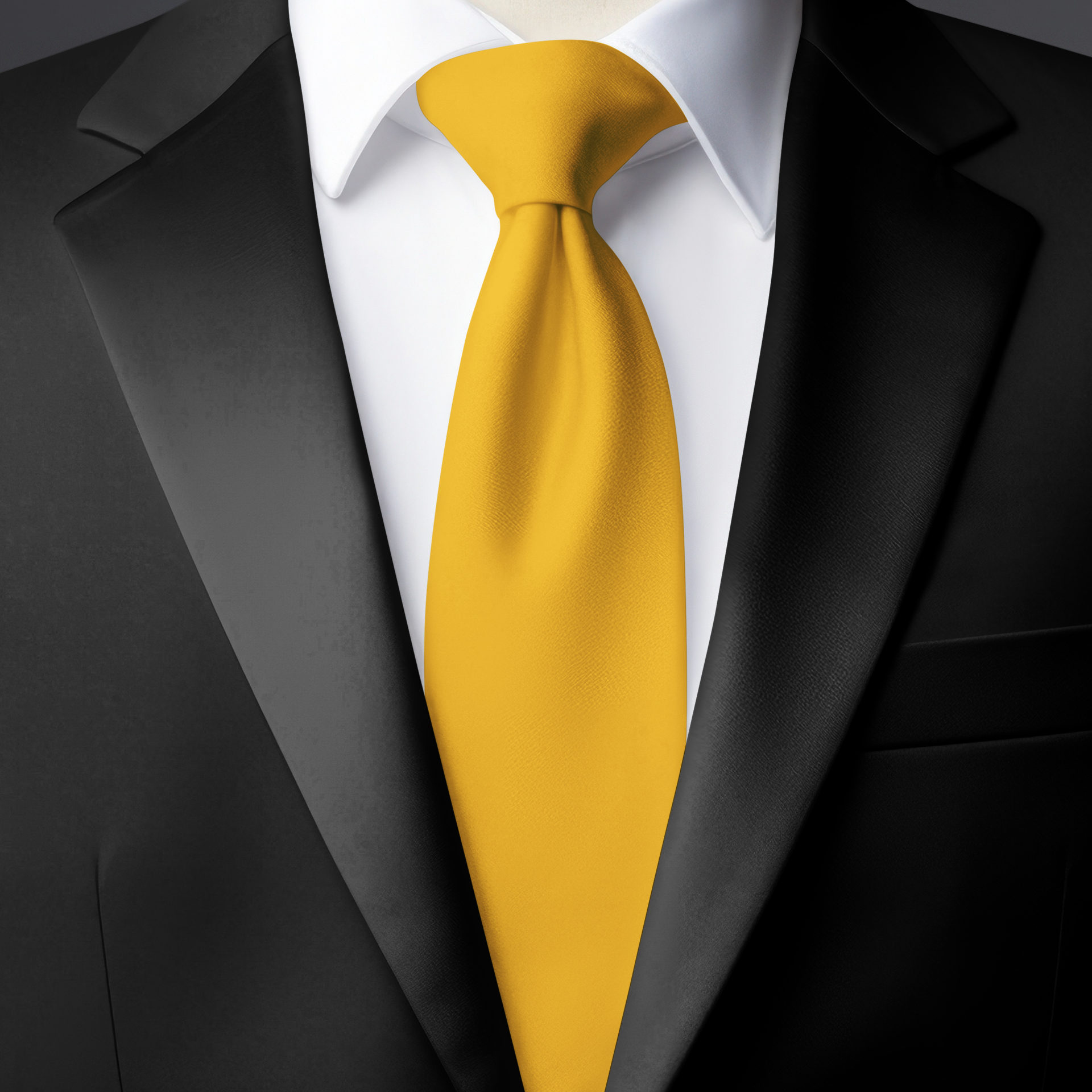 Chokore Yellow color silk tie for men