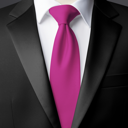 Chokore Fuschia Silk Necktie - Solids Collection