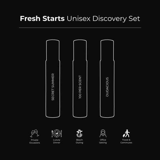 Secret Summer Â· 100 Per Scent Â· Oudacious | 3 x 15ml / 20ml Unisex Perfume Combo | (Morning / All Day)