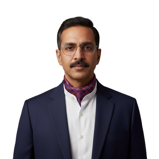 Chokore Red & Blue Silk Reversible Cravat