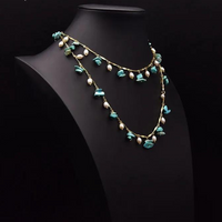 Chokore Chokore Turquoise Pearl Long Necklace