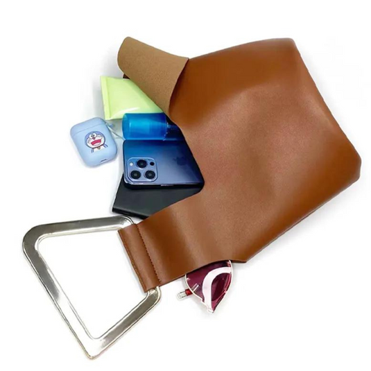 Chokore Chokore Wrist Bag with Golden Handle (Brown) 