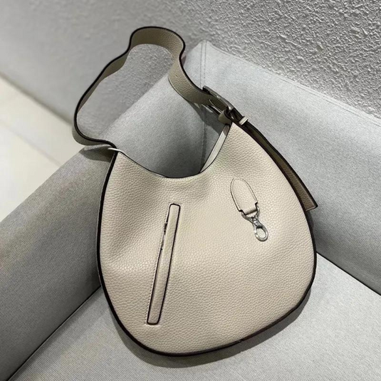 Chokore Chokore Round Hobo Bag with Shoulder Belt (White) 