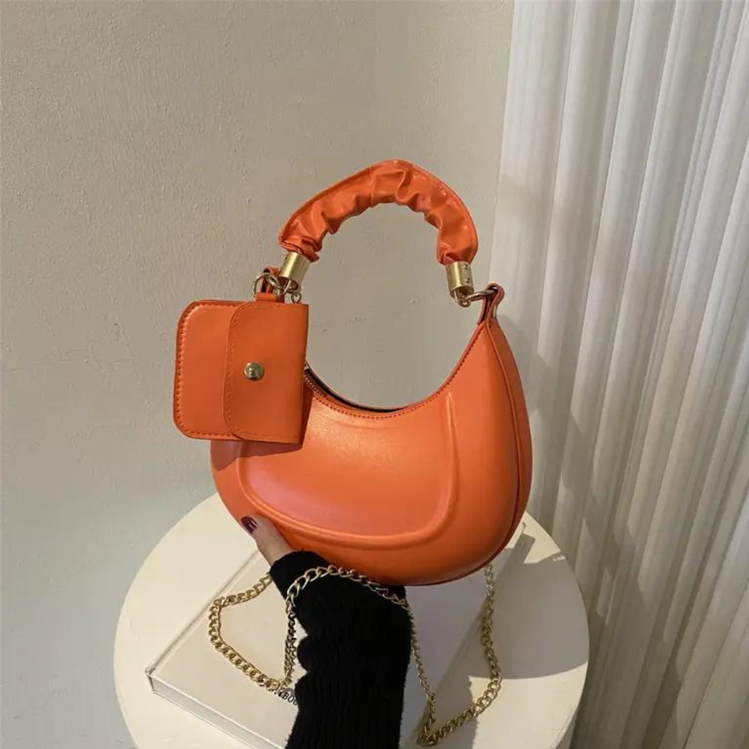 chokore Chokore Baguette Bag with Gold Chain (Orange)
