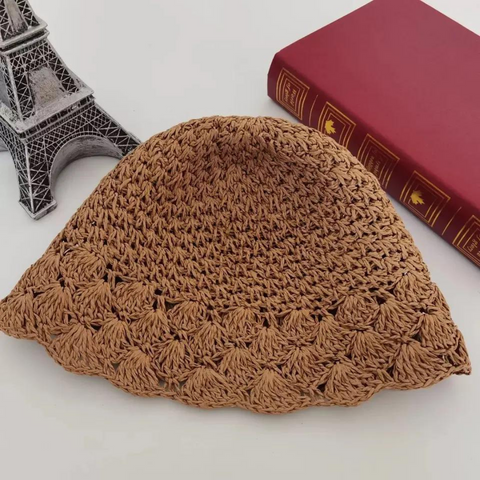 Chokore Crochet Cloche Hat (Brown) - Chokore Crochet Cloche Hat (Brown)
