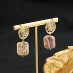 Chokore Chokore Gold Coil Baroque Freshwater Pearl Earrings (Pink) 