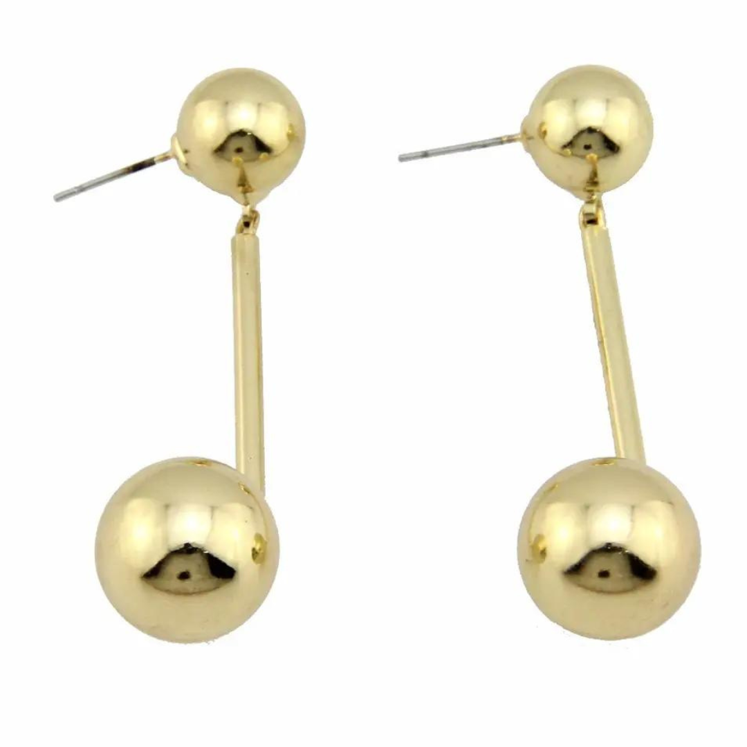 Chokore Golden Ball Drop Earrings