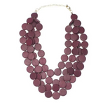 Chokore Chokore Bohemian Necklace with Wooden Beads (Deep Red) 