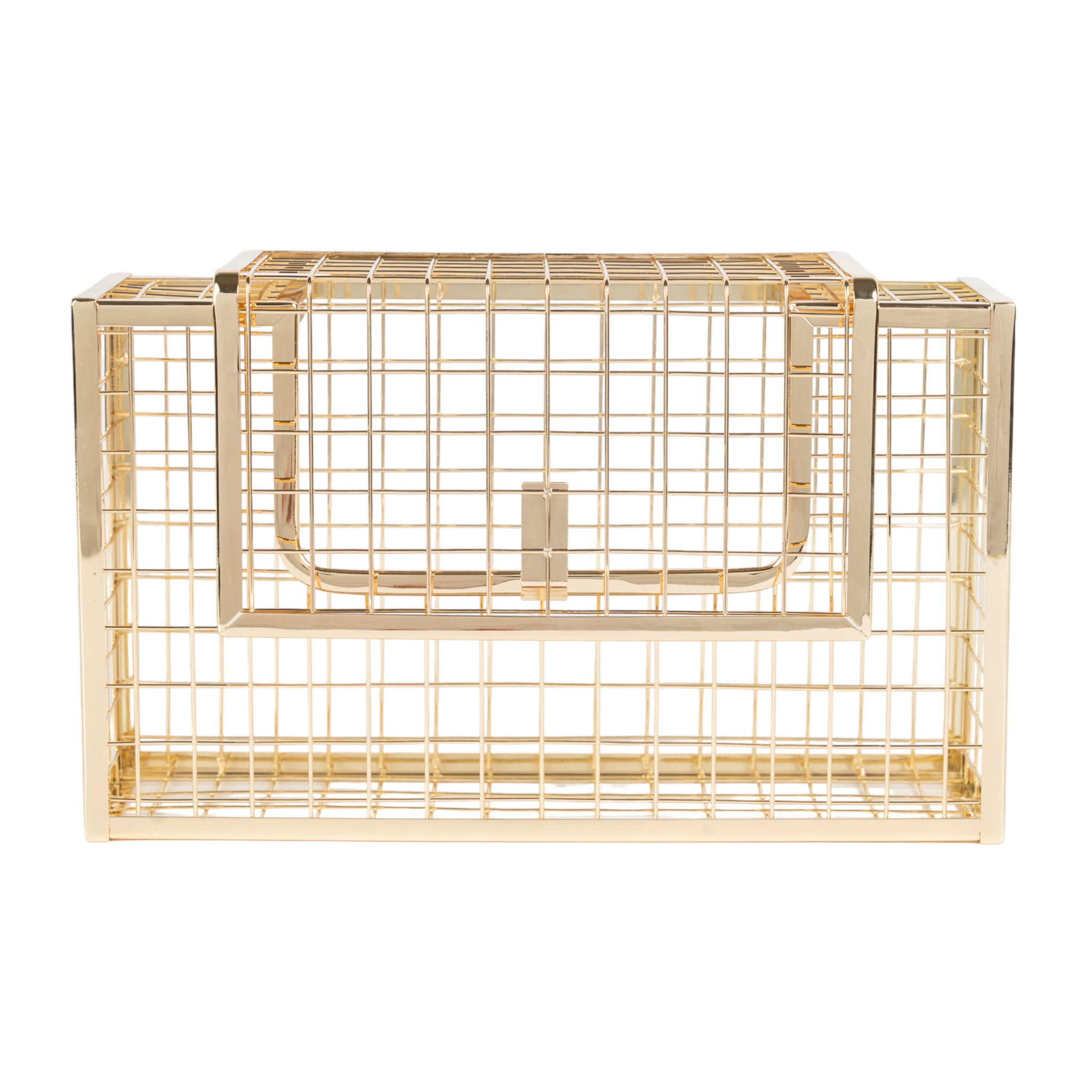 Chokore Metallic Cage Handbag (Golden)