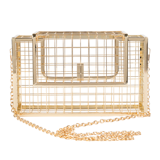 Chokore Chokore Metallic Cage Handbag (Golden) 