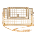 Chokore  Chokore Metallic Cage Handbag (Golden)