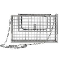 Chokore Chokore Metallic Cage Handbag (Silver)
