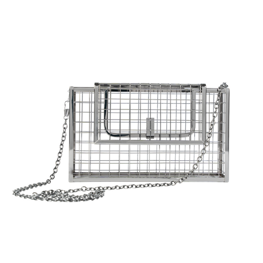 Chokore Chokore Metallic Cage Handbag (Silver) 