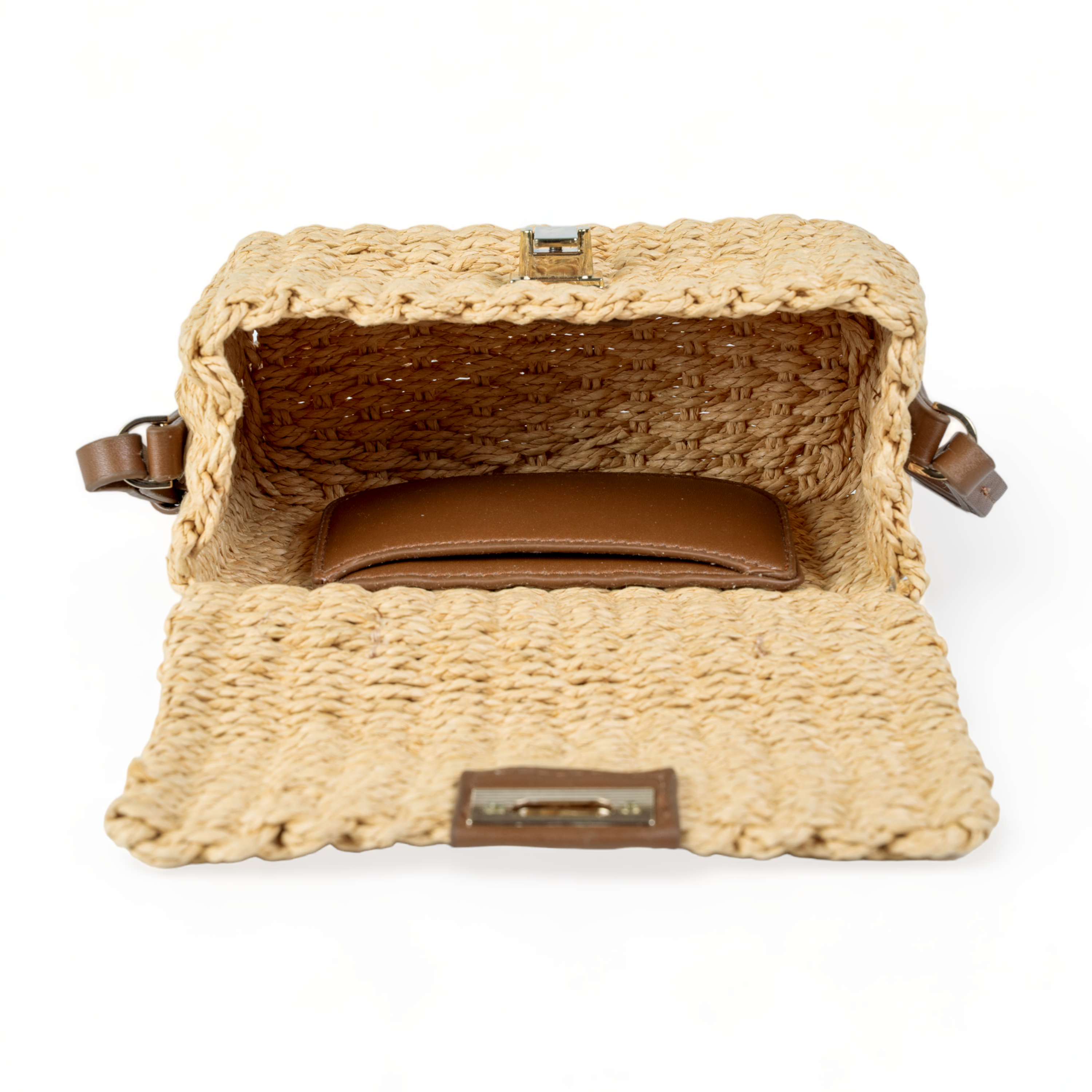 chokore Chokore Rattan Woven Box Bag (Camel)