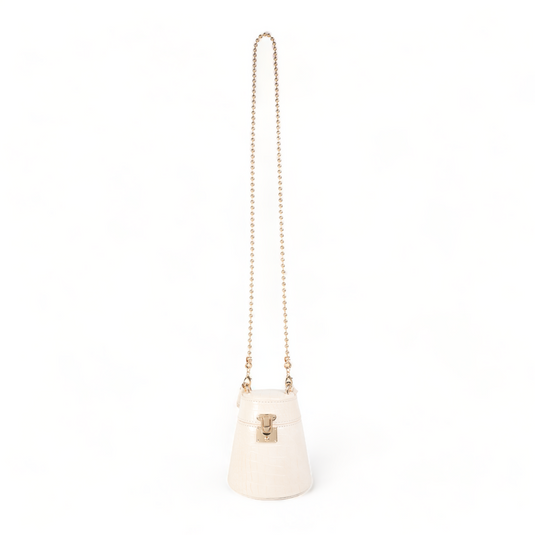 Chokore Crocodile Pattern Mini Bucket Bag (Beige)