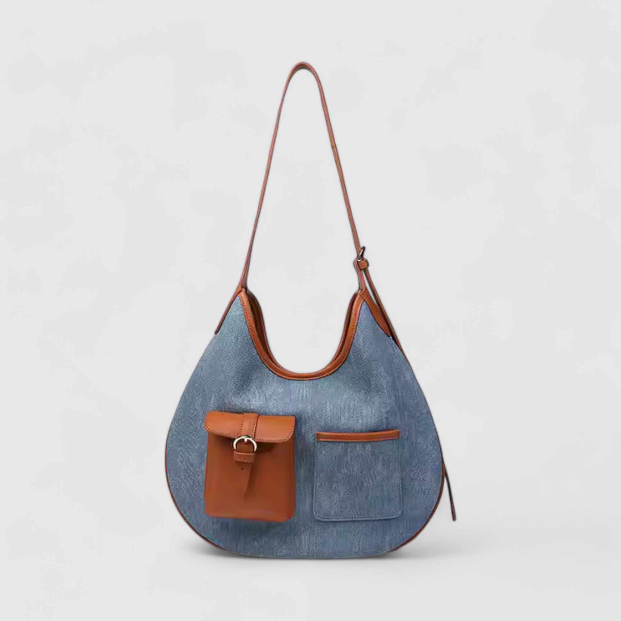 chokore Chokore Faux Denim Retro Hobo Bag (Blue)
