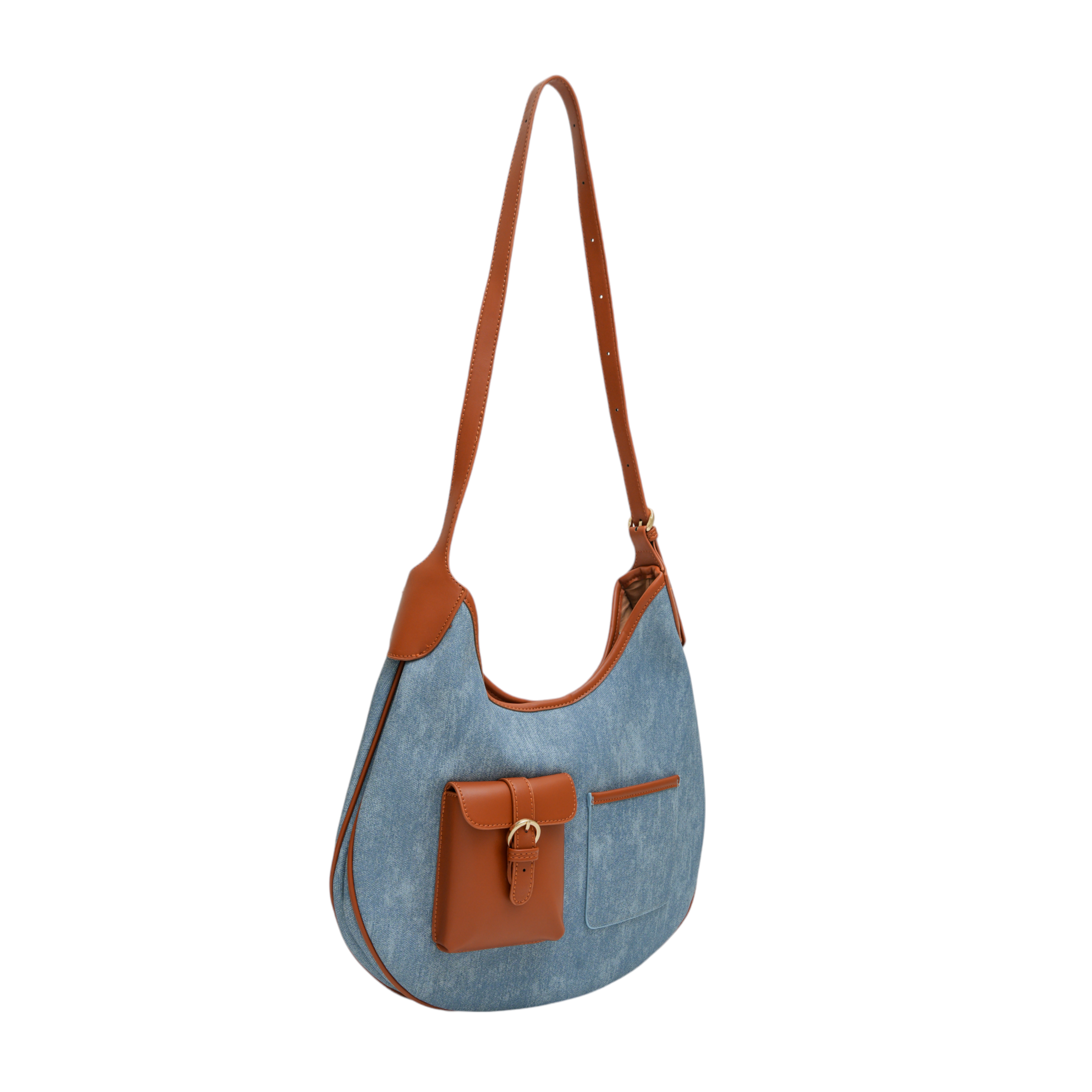 chokore Chokore Faux Denim Retro Hobo Bag (Blue)