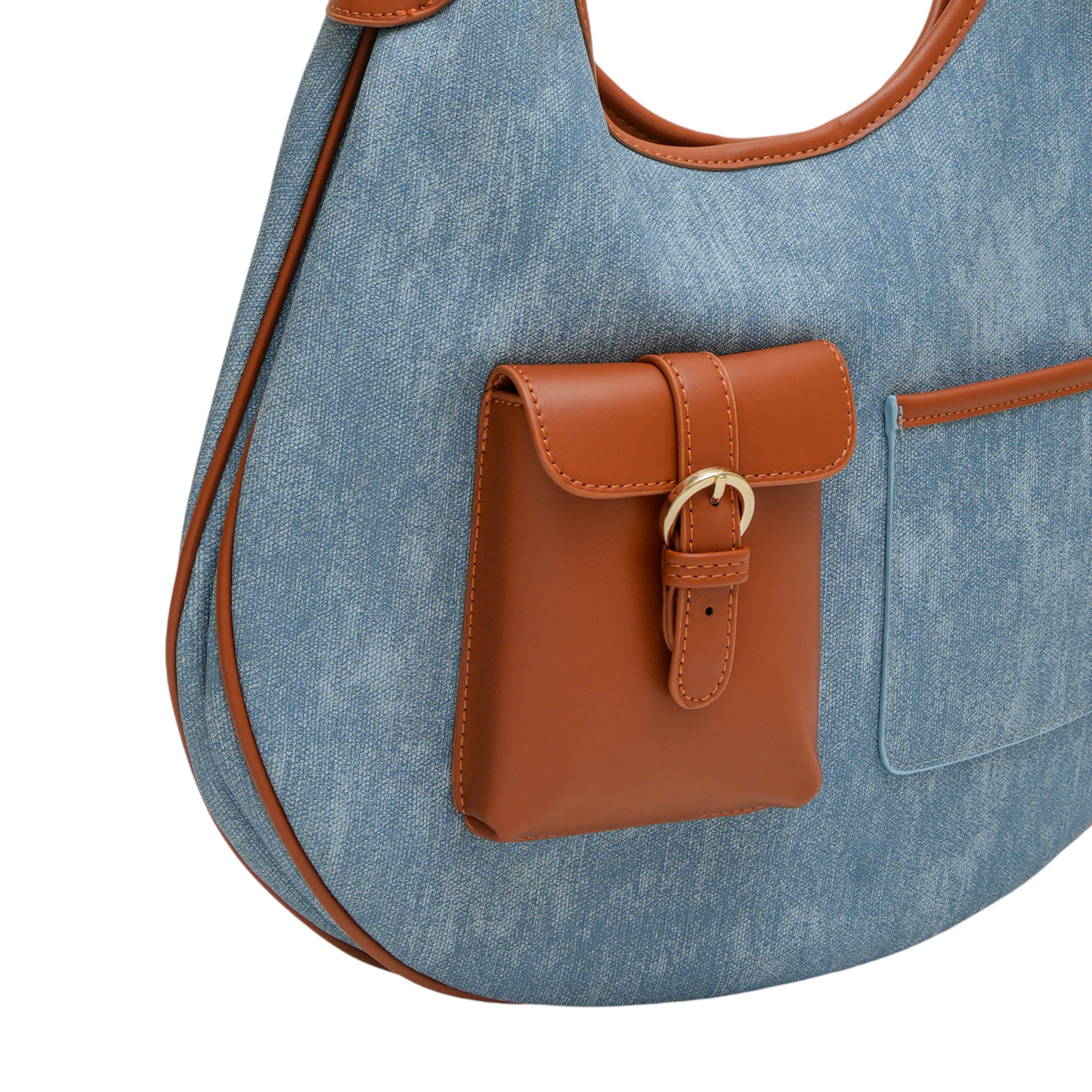 chokore Chokore Faux Denim Retro Hobo Bag (Blue)