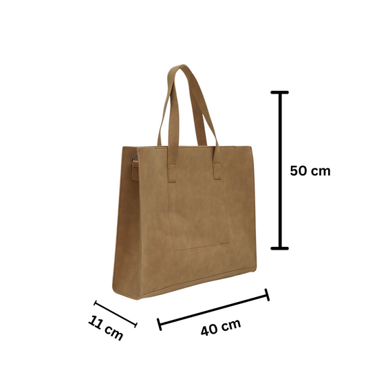 Chokore Chokore Minimal Square Tote Bag (Brown) 