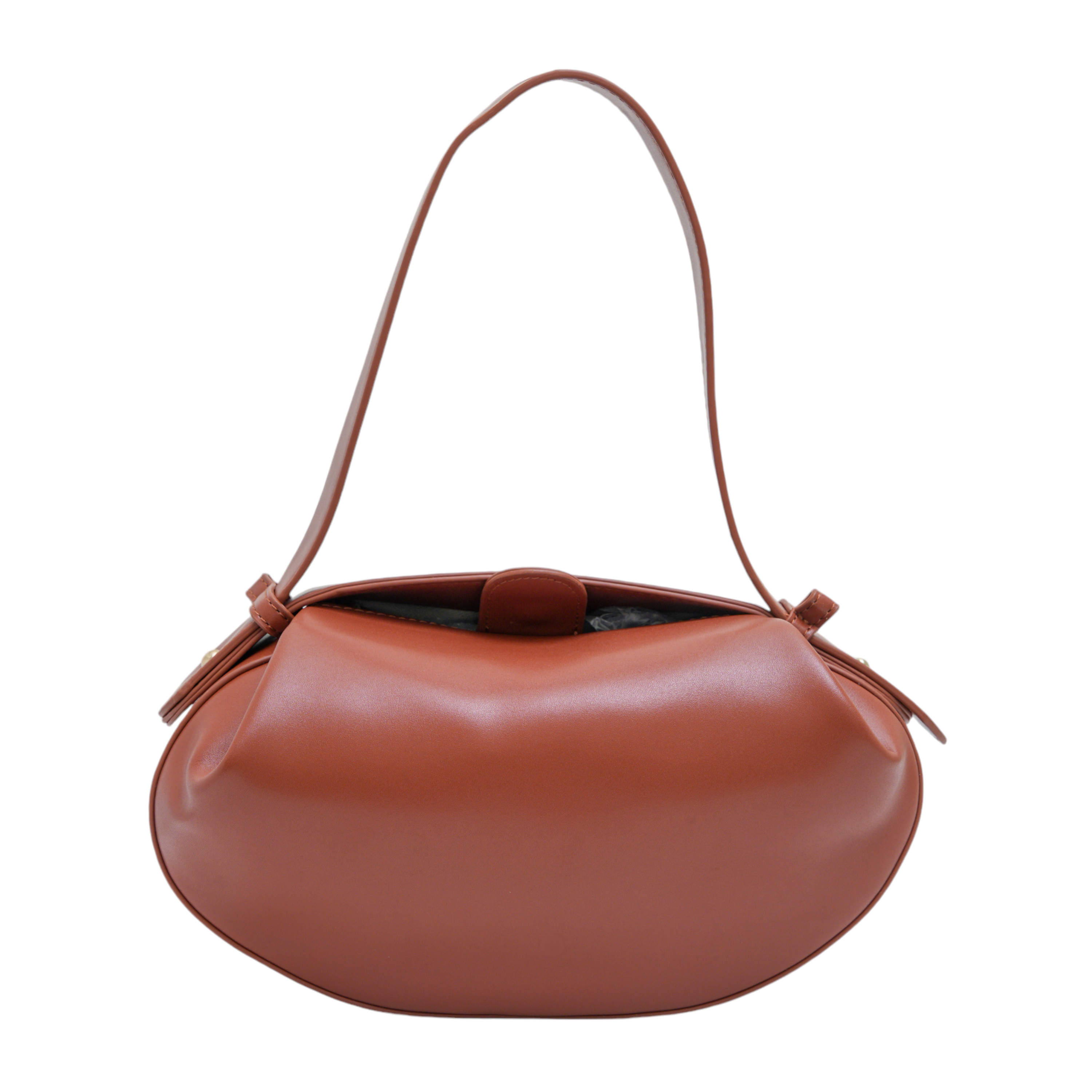 chokore Chokore Clutch Shoulder Round Hobo Bag (Brown)