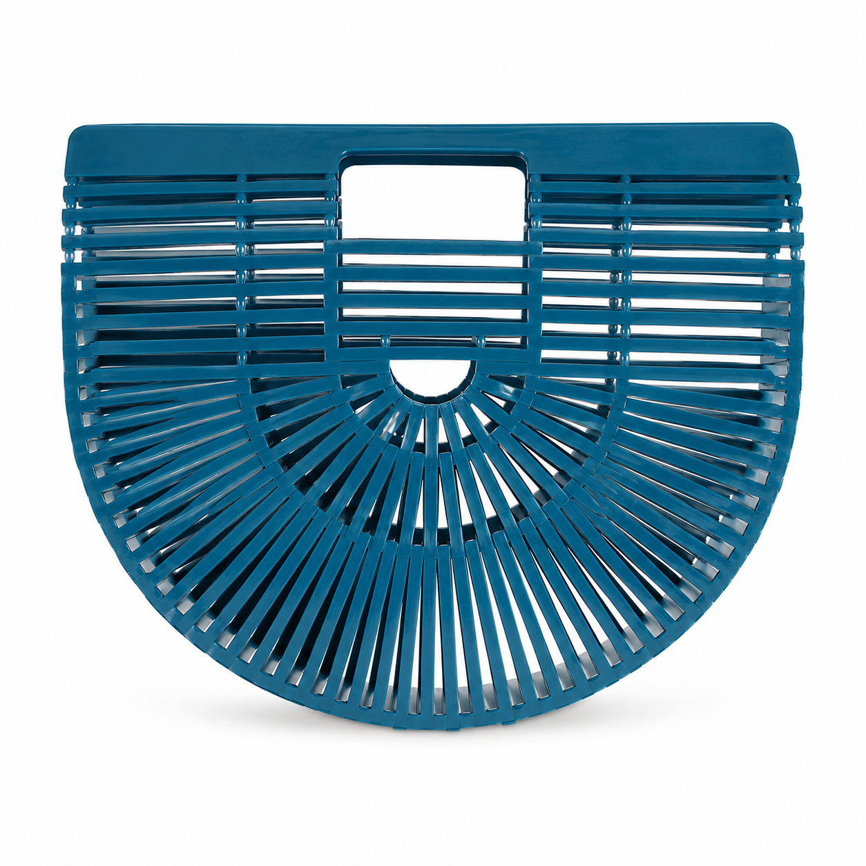 chokore Bamboo Tote - Handcrafted Basket Bag for Women.teal.
