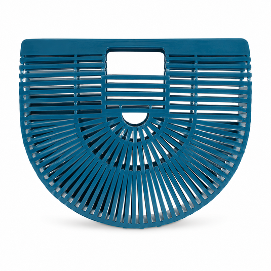 Chokore Bamboo Tote - Handcrafted Basket Bag for Women.teal. 