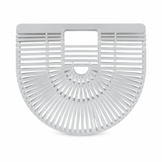 Chokore Bamboo Tote - Handcrafted Basket Bag for Women Silver 