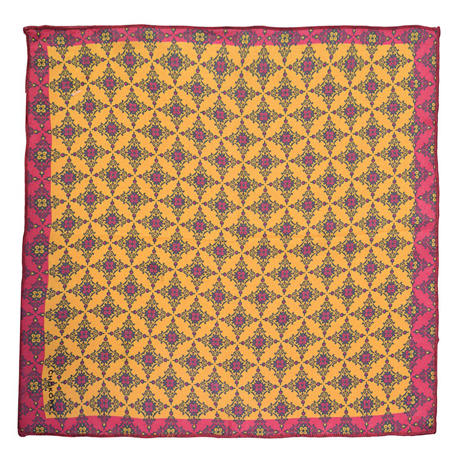 Chokore Orange & Magenta Silk Pocket Square from Indian at Heart collection