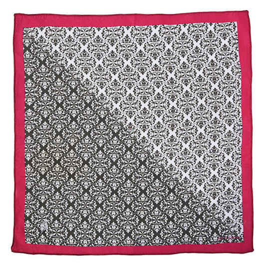 Chokore White & Black Silk Pocket Square from Indian at Heart collection