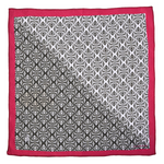 Chokore Chokore White & Black Silk Pocket Square from Indian at Heart collection 