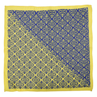 Chokore Chokore Yellow and Blue Silk Pocket Squares from Indian at Heart collection
